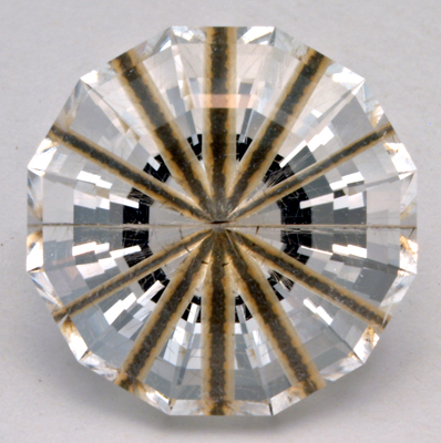 faceted rutilated quartz needle