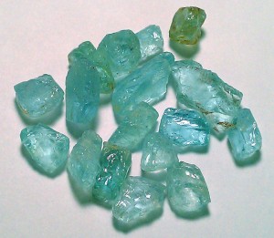 faceting rough aquamarine Zambia