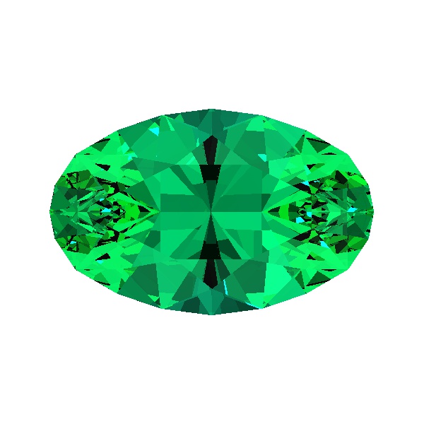 canoe oval faceting design